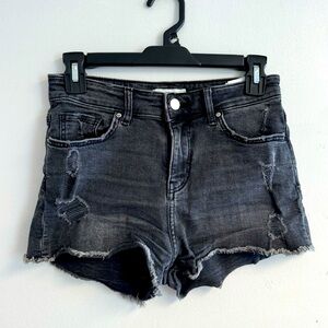 H&M Black Denim Shorts. Size 2.